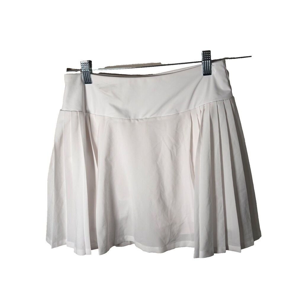 Calia Skirt Women's Medium White Athletic Pull-On Built In Shorts Active Solid